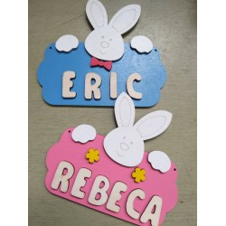 Decoratiune Iepuras cu nume 